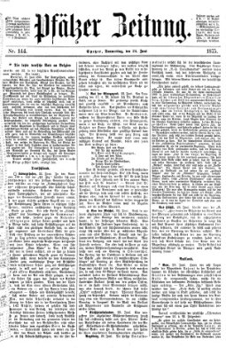 Pfälzer Zeitung Donnerstag 24. Juni 1875