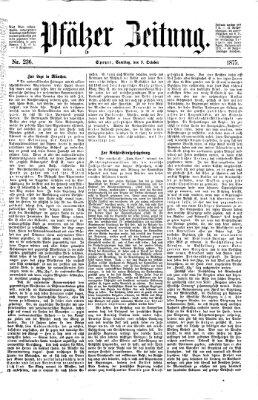 Pfälzer Zeitung Samstag 9. Oktober 1875