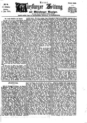 Neue Würzburger Zeitung Freitag 8. Januar 1875