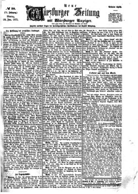 Neue Würzburger Zeitung Montag 18. Januar 1875