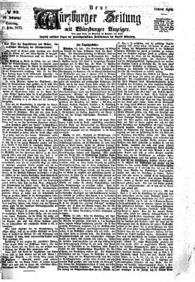 Neue Würzburger Zeitung Sonntag 21. Februar 1875