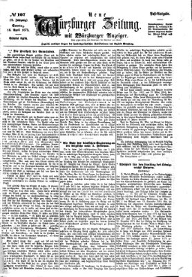 Neue Würzburger Zeitung Sonntag 18. April 1875