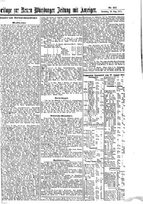 Neue Würzburger Zeitung Samstag 28. August 1875