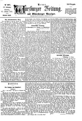 Neue Würzburger Zeitung Sonntag 17. Oktober 1875