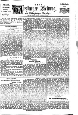 Neue Würzburger Zeitung Samstag 30. Oktober 1875