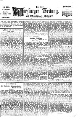 Neue Würzburger Zeitung Sonntag 31. Oktober 1875