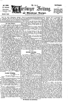 Neue Würzburger Zeitung Donnerstag 25. November 1875