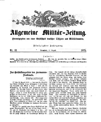 Allgemeine Militär-Zeitung Mittwoch 11. August 1875