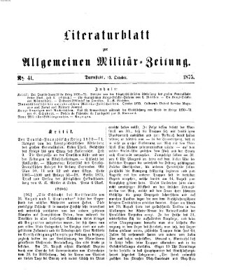 Allgemeine Militär-Zeitung Mittwoch 13. Oktober 1875