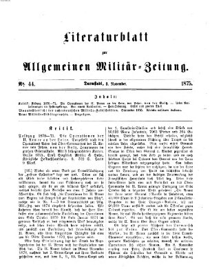 Allgemeine Militär-Zeitung Mittwoch 3. November 1875