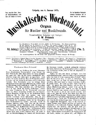 Musikalisches Wochenblatt Freitag 8. Januar 1875