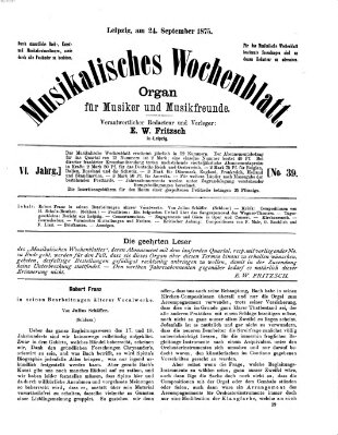 Musikalisches Wochenblatt Freitag 24. September 1875