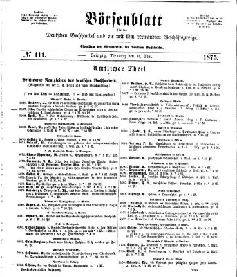 Börsenblatt für den deutschen Buchhandel Dienstag 18. Mai 1875