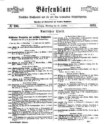 Börsenblatt für den deutschen Buchhandel Dienstag 12. Oktober 1875