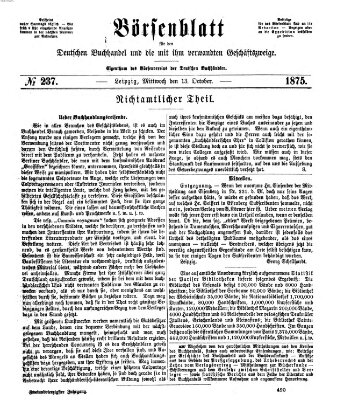 Börsenblatt für den deutschen Buchhandel Mittwoch 13. Oktober 1875