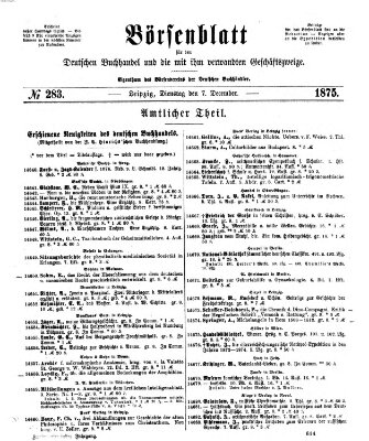 Börsenblatt für den deutschen Buchhandel Dienstag 7. Dezember 1875