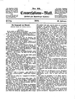 Regensburger Conversations-Blatt (Regensburger Tagblatt) Freitag 19. Februar 1875