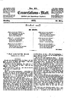 Regensburger Conversations-Blatt (Regensburger Tagblatt) Samstag 27. März 1875