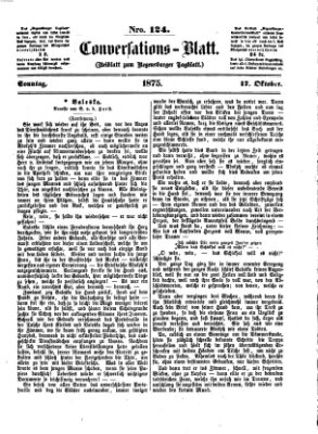 Regensburger Conversations-Blatt (Regensburger Tagblatt) Sonntag 17. Oktober 1875