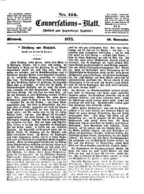 Regensburger Conversations-Blatt (Regensburger Tagblatt) Mittwoch 10. November 1875