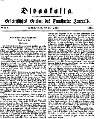 Didaskalia Donnerstag 24. Juni 1875