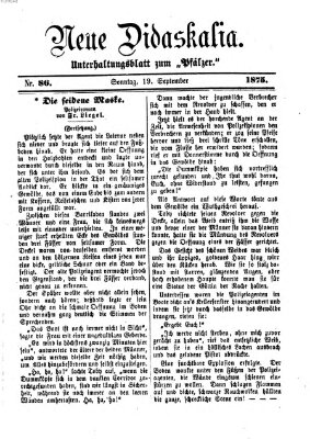 Neue Didaskalia (Pfälzer) Sonntag 19. September 1875