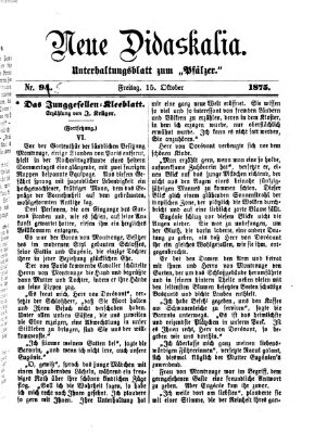 Neue Didaskalia (Pfälzer) Freitag 15. Oktober 1875