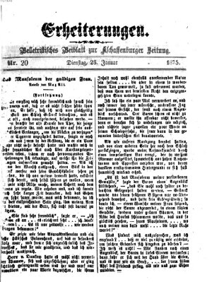 Erheiterungen (Aschaffenburger Zeitung) Dienstag 26. Januar 1875