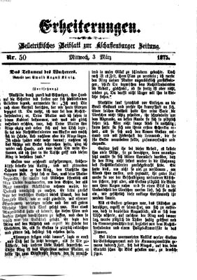 Erheiterungen (Aschaffenburger Zeitung) Mittwoch 3. März 1875