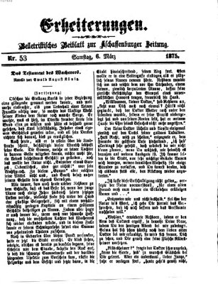Erheiterungen (Aschaffenburger Zeitung) Samstag 6. März 1875
