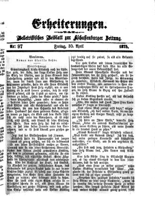 Erheiterungen (Aschaffenburger Zeitung) Freitag 30. April 1875