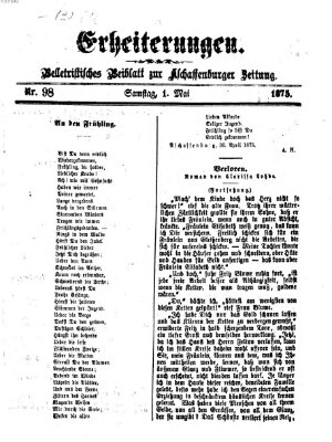 Erheiterungen (Aschaffenburger Zeitung) Samstag 1. Mai 1875