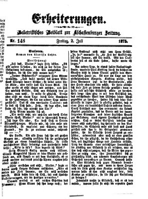 Erheiterungen (Aschaffenburger Zeitung) Freitag 2. Juli 1875