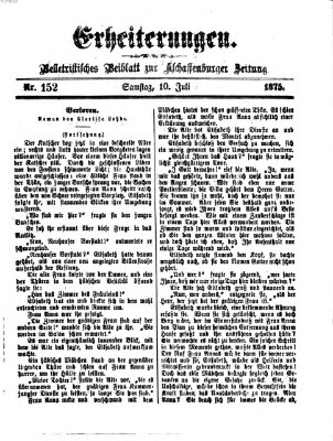 Erheiterungen (Aschaffenburger Zeitung) Samstag 10. Juli 1875