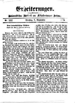 Erheiterungen (Aschaffenburger Zeitung) Dienstag 7. September 1875