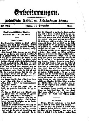 Erheiterungen (Aschaffenburger Zeitung) Freitag 24. September 1875