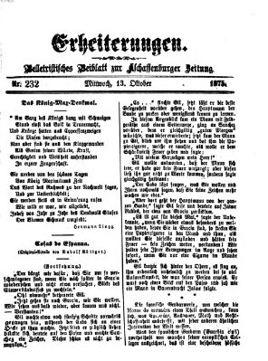 Erheiterungen (Aschaffenburger Zeitung) Mittwoch 13. Oktober 1875