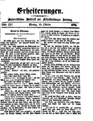 Erheiterungen (Aschaffenburger Zeitung) Montag 18. Oktober 1875