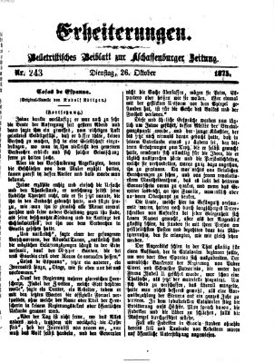 Erheiterungen (Aschaffenburger Zeitung) Dienstag 26. Oktober 1875