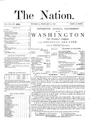The nation Donnerstag 25. Februar 1875
