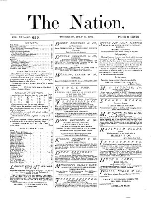 The nation Donnerstag 22. Juli 1875