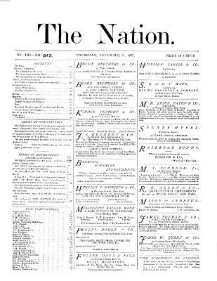 The nation Donnerstag 25. November 1875
