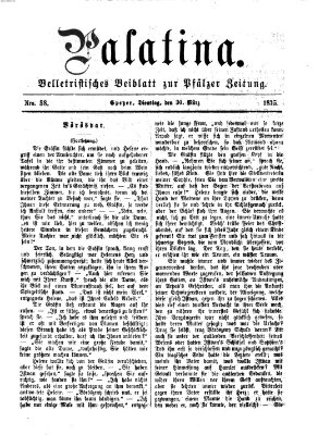 Palatina (Pfälzer Zeitung) Dienstag 30. März 1875