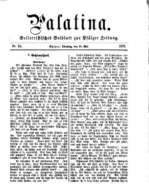 Palatina (Pfälzer Zeitung) Dienstag 18. Mai 1875
