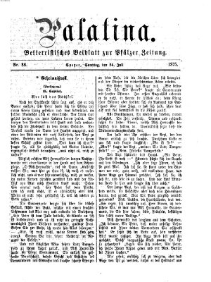 Palatina (Pfälzer Zeitung) Samstag 24. Juli 1875