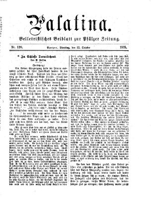 Palatina (Pfälzer Zeitung) Dienstag 12. Oktober 1875