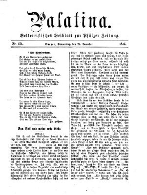 Palatina (Pfälzer Zeitung) Donnerstag 23. Dezember 1875
