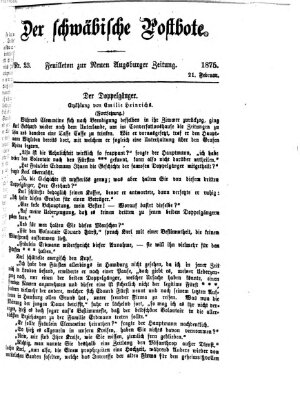 Der schwäbische Postbote (Neue Augsburger Zeitung) Sonntag 21. Februar 1875