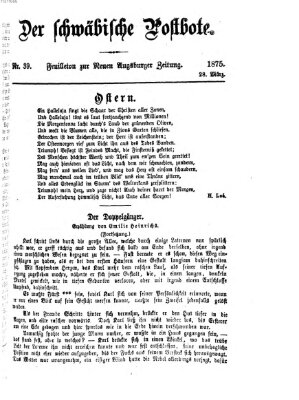 Der schwäbische Postbote (Neue Augsburger Zeitung) Sonntag 28. März 1875