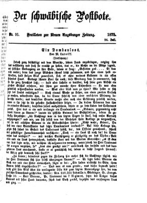 Der schwäbische Postbote (Neue Augsburger Zeitung) Samstag 24. Juli 1875